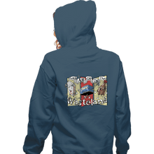 Load image into Gallery viewer, Daily_Deal_Shirts Zippered Hoodies, Unisex / Small / Indigo Blue Let&#39;s All Go To The Wasteland
