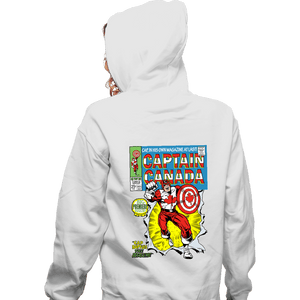 Daily_Deal_Shirts Zippered Hoodies, Unisex / Small / White Captain Canada