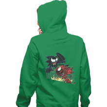 Load image into Gallery viewer, Shirts Zippered Hoodies, Unisex / Small / Irish Green Echidna Vs Hedgehog