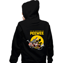 Load image into Gallery viewer, Daily_Deal_Shirts Zippered Hoodies, Unisex / Small / Black The Big Adventures of Pee Wee
