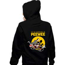 Load image into Gallery viewer, Daily_Deal_Shirts Zippered Hoodies, Unisex / Small / Black The Big Adventures of Pee Wee