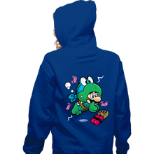 Load image into Gallery viewer, Daily_Deal_Shirts Zippered Hoodies, Unisex / Small / Royal Blue Super Leo Suit