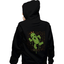 Load image into Gallery viewer, Secret_Shirts Zippered Hoodies, Unisex / Small / Black Cactuar Graffiti
