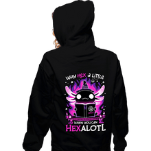 Load image into Gallery viewer, Daily_Deal_Shirts Zippered Hoodies, Unisex / Small / Black Axolotl Witching Hour
