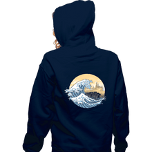 Load image into Gallery viewer, Daily_Deal_Shirts Zippered Hoodies, Unisex / Small / Navy The Great Wave of the Ringwraiths