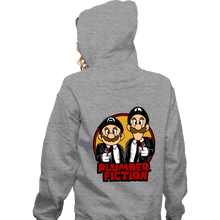 Load image into Gallery viewer, Secret_Shirts Zippered Hoodies, Unisex / Small / Sports Grey Plumber Fiction