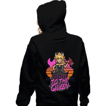 Load image into Gallery viewer, Shirts Zippered Hoodies, Unisex / Small / Black Bow To The Queen