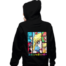 Load image into Gallery viewer, Secret_Shirts Zippered Hoodies, Unisex / Small / Black Moon Prism Power!