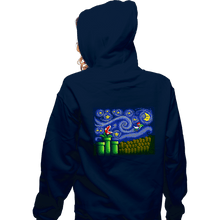Load image into Gallery viewer, Daily_Deal_Shirts Zippered Hoodies, Unisex / Small / Navy Starry Flight