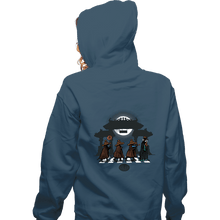 Load image into Gallery viewer, Daily_Deal_Shirts Zippered Hoodies, Unisex / Small / Indigo Blue Warrior Society