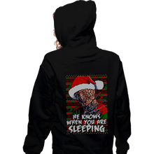 Load image into Gallery viewer, Secret_Shirts Zippered Hoodies, Unisex / Small / Black Sleeping Sweater
