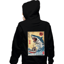Load image into Gallery viewer, Secret_Shirts Zippered Hoodies, Unisex / Small / Black Hunting The Shark In Japan