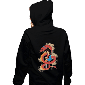 Shirts Pullover Hoodies, Unisex / Small / Black Mulan And The Dragon