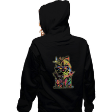 Load image into Gallery viewer, Shirts Zippered Hoodies, Unisex / Small / Black Skull Kid Crew