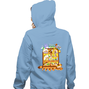 Daily_Deal_Shirts Zippered Hoodies, Unisex / Small / Royal Blue Anime Bus