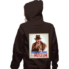 Load image into Gallery viewer, Secret_Shirts Zippered Hoodies, Unisex / Small / Dark Chocolate You Belong In A Museum!