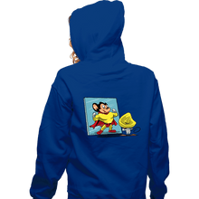 Load image into Gallery viewer, Secret_Shirts Zippered Hoodies, Unisex / Small / Royal Blue Mighty Or Speedy