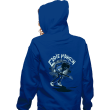 Load image into Gallery viewer, Daily_Deal_Shirts Zippered Hoodies, Unisex / Small / Royal Blue Eddie VS The Upside Down