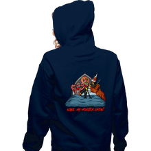 Load image into Gallery viewer, Secret_Shirts Zippered Hoodies, Unisex / Small / Navy Make My Monster