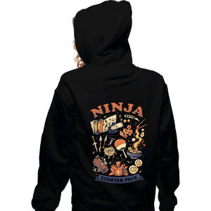 Daily_Deal_Shirts Zippered Hoodies, Unisex / Small / Black Ninja Starter Pack
