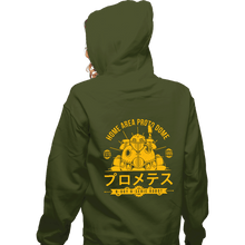 Load image into Gallery viewer, Secret_Shirts Zippered Hoodies, Unisex / Small / Military Green Proto Dome Robo