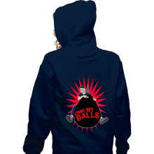 Load image into Gallery viewer, Secret_Shirts Zippered Hoodies, Unisex / Small / Navy Ow My Balls