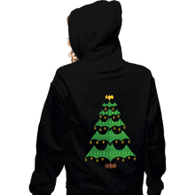 Load image into Gallery viewer, Daily_Deal_Shirts Zippered Hoodies, Unisex / Small / Black Holy Christmas Tree, Batman!