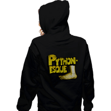 Load image into Gallery viewer, Shirts Zippered Hoodies, Unisex / Small / Black Pythonesque