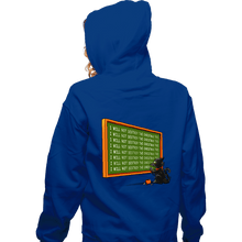 Load image into Gallery viewer, Daily_Deal_Shirts Zippered Hoodies, Unisex / Small / Royal Blue I Will Not Destroy
