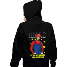 Load image into Gallery viewer, Shirts Zippered Hoodies, Unisex / Small / Black It's A Me You're Looking For