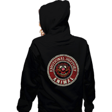 Load image into Gallery viewer, Daily_Deal_Shirts Zippered Hoodies, Unisex / Small / Black Emotional Support Animal
