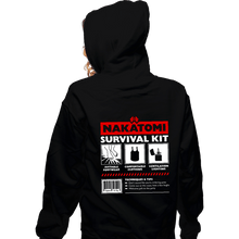 Load image into Gallery viewer, Daily_Deal_Shirts Zippered Hoodies, Unisex / Small / Black Nakatomi Survival Kit