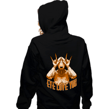 Load image into Gallery viewer, Shirts Zippered Hoodies, Unisex / Small / Black Eye Love You