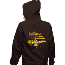 Load image into Gallery viewer, Daily_Deal_Shirts Zippered Hoodies, Unisex / Small / Dark Chocolate Yellow Serenity