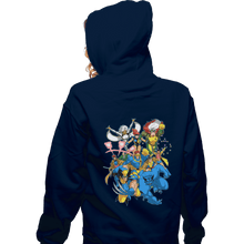 Load image into Gallery viewer, Shirts Zippered Hoodies, Unisex / Small / Navy 90s Mutants