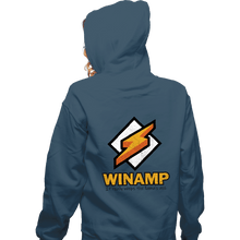 Load image into Gallery viewer, Secret_Shirts Zippered Hoodies, Unisex / Small / Indigo Blue Winamp XP
