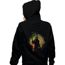 Load image into Gallery viewer, Shirts Zippered Hoodies, Unisex / Small / Black Horned King Art