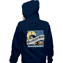 Load image into Gallery viewer, Shirts Zippered Hoodies, Unisex / Small / Navy Halloween Moon