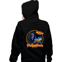 Load image into Gallery viewer, Daily_Deal_Shirts Zippered Hoodies, Unisex / Small / Black Palpatino&#39;s Pizzeria
