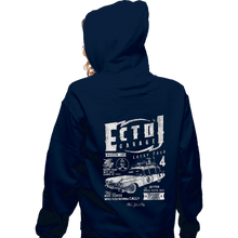 Load image into Gallery viewer, Secret_Shirts Zippered Hoodies, Unisex / Small / Navy ECTO-1 Garage