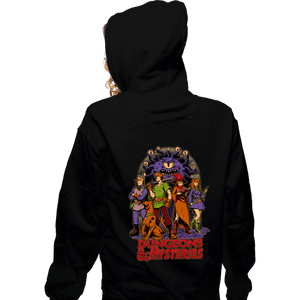 Daily_Deal_Shirts Zippered Hoodies, Unisex / Small / Black Dungeons & Mysteries