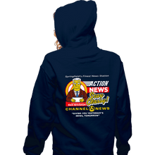 Load image into Gallery viewer, Daily_Deal_Shirts Zippered Hoodies, Unisex / Small / Navy Springfield Channel 6 Action News