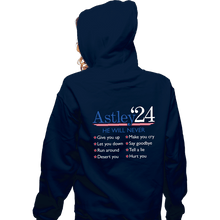 Load image into Gallery viewer, Daily_Deal_Shirts Zippered Hoodies, Unisex / Small / Navy Astley &#39;24

