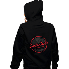 Load image into Gallery viewer, Secret_Shirts Zippered Hoodies, Unisex / Small / Black Santa Carla