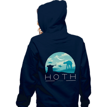 Load image into Gallery viewer, Shirts Zippered Hoodies, Unisex / Small / Navy Hoth Icy Planet