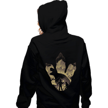 Load image into Gallery viewer, Daily_Deal_Shirts Zippered Hoodies, Unisex / Small / Black T-Rex Footprint

