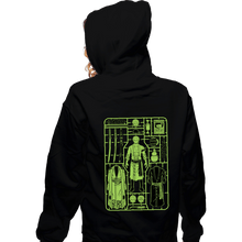 Load image into Gallery viewer, Daily_Deal_Shirts Zippered Hoodies, Unisex / Small / Black Zoro Model Sprue