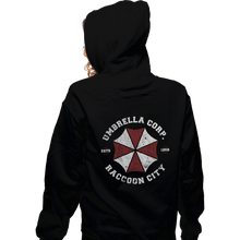 Load image into Gallery viewer, Daily_Deal_Shirts Zippered Hoodies, Unisex / Small / Black Welcome To Raccoon City