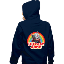 Load image into Gallery viewer, Shirts Zippered Hoodies, Unisex / Small / Navy Bifrost Jane

