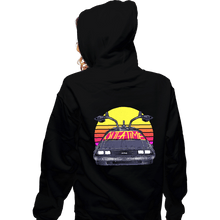 Load image into Gallery viewer, Secret_Shirts Zippered Hoodies, Unisex / Small / Black 80s Outatime